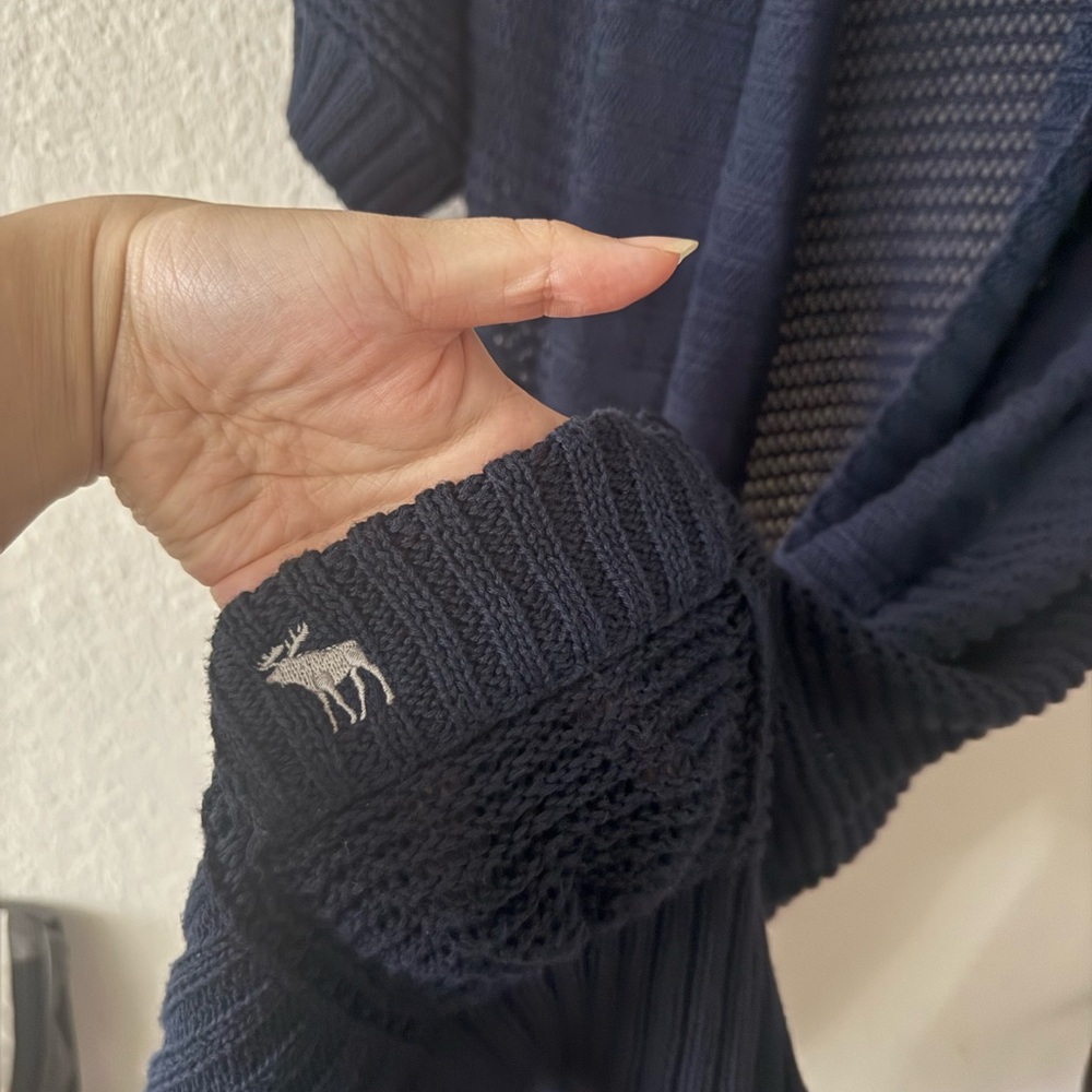 NWT Abercrombie & Fitch Dark Blue Knit Cardigan